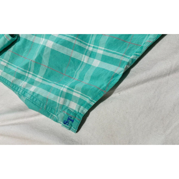 Southern Tide Button Down Shirt Blue Check Men's Size M Classic Fit - Picture 6 of 10